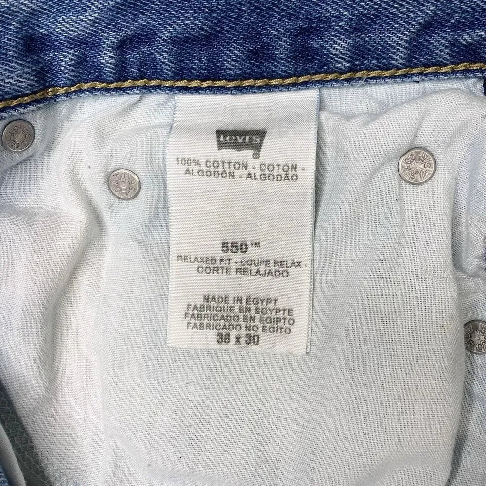 Levis 550 Jeans Mens 38x30 Blue Fade Relaxed Baggy Y2K Measures 36x27 Vintage‎